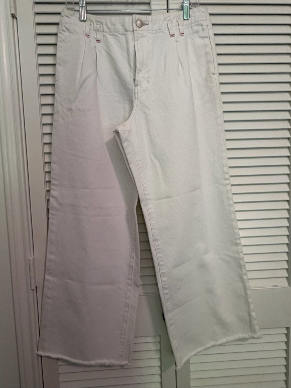 J Brand White Casual Flat Front TrouserJeans - wide leg size 29